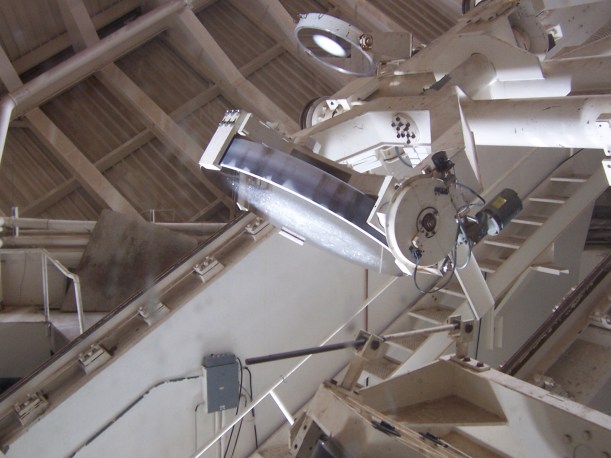 The mirror focusing the sun's light